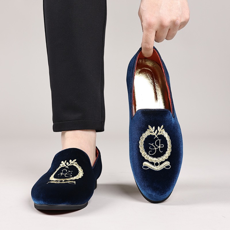 Men'S Shoes Hey Dude - Luxury Designer Loafers Suede Leather Embroidery