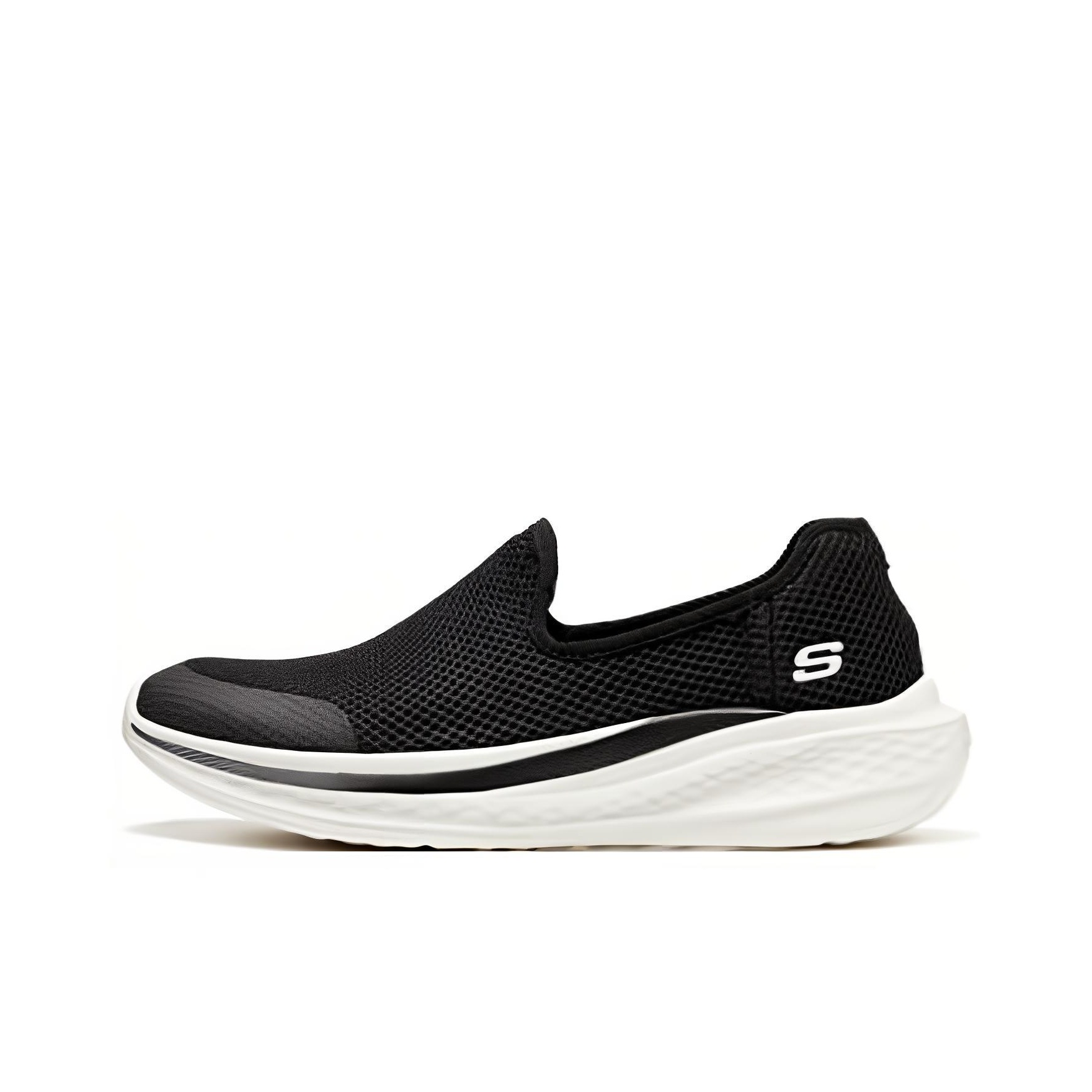 Men'S Shoes Black And White - Skechers SLADE Low top Casual Shoes