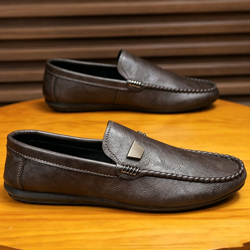 Men'S Shoes Hey Dude - British Style Men's Leather Shoes Minimalist