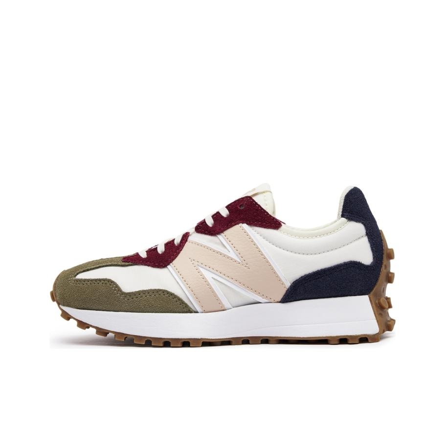 Men'S Shoes Green And White - New Balance NB 327 Textile, Leather