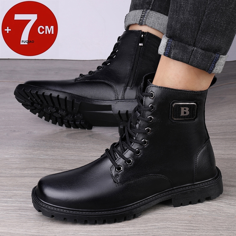 Men's Genuine Leather Elevator - Men'S Shoes Business Casual ulasan dan harga