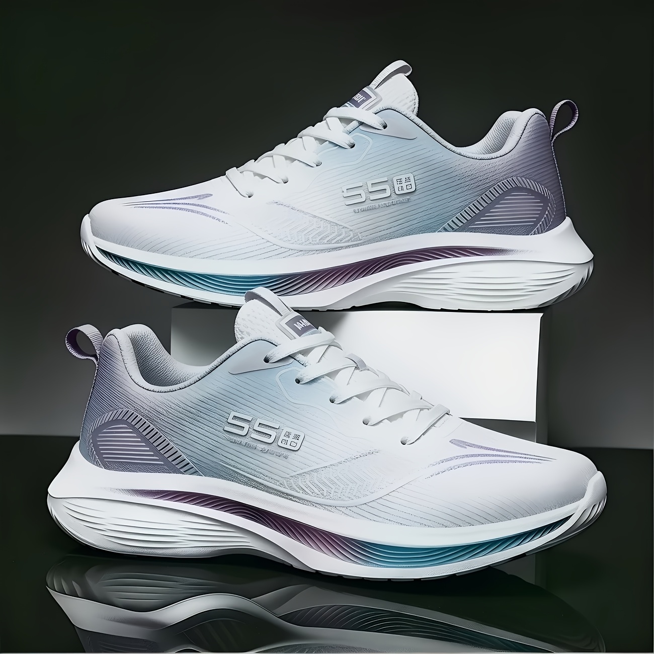Breathable Knit Floral Embroid - Men'S Shoes Green And White ulasan dan harga