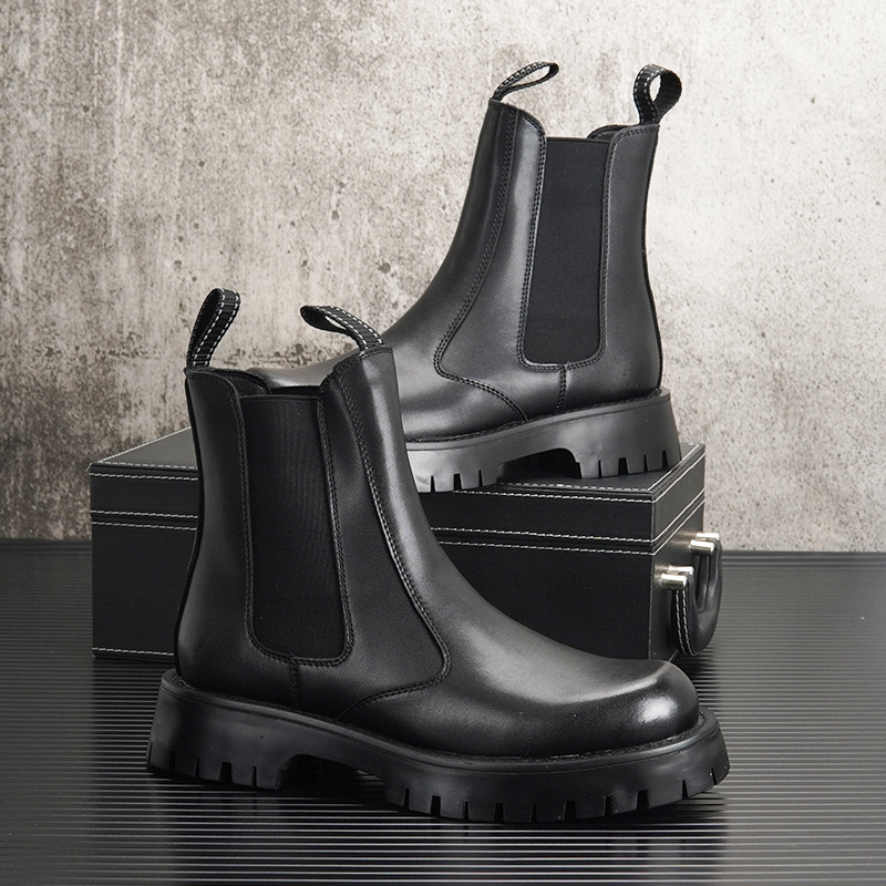 men's fashion high chelsea boo - Men'S Shoes Black And White ulasan dan harga