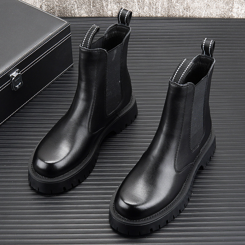 men's fashion high chelsea boo - Men'S Shoes Black And White ulasan dan harga