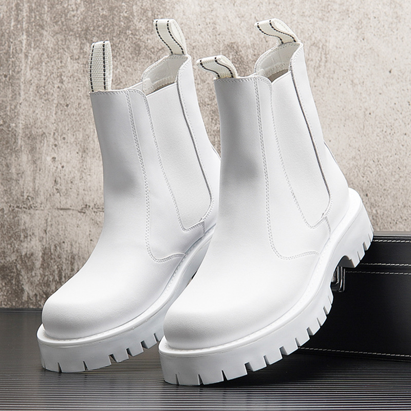men's fashion high chelsea boo - Men'S Shoes Black And White ulasan dan harga