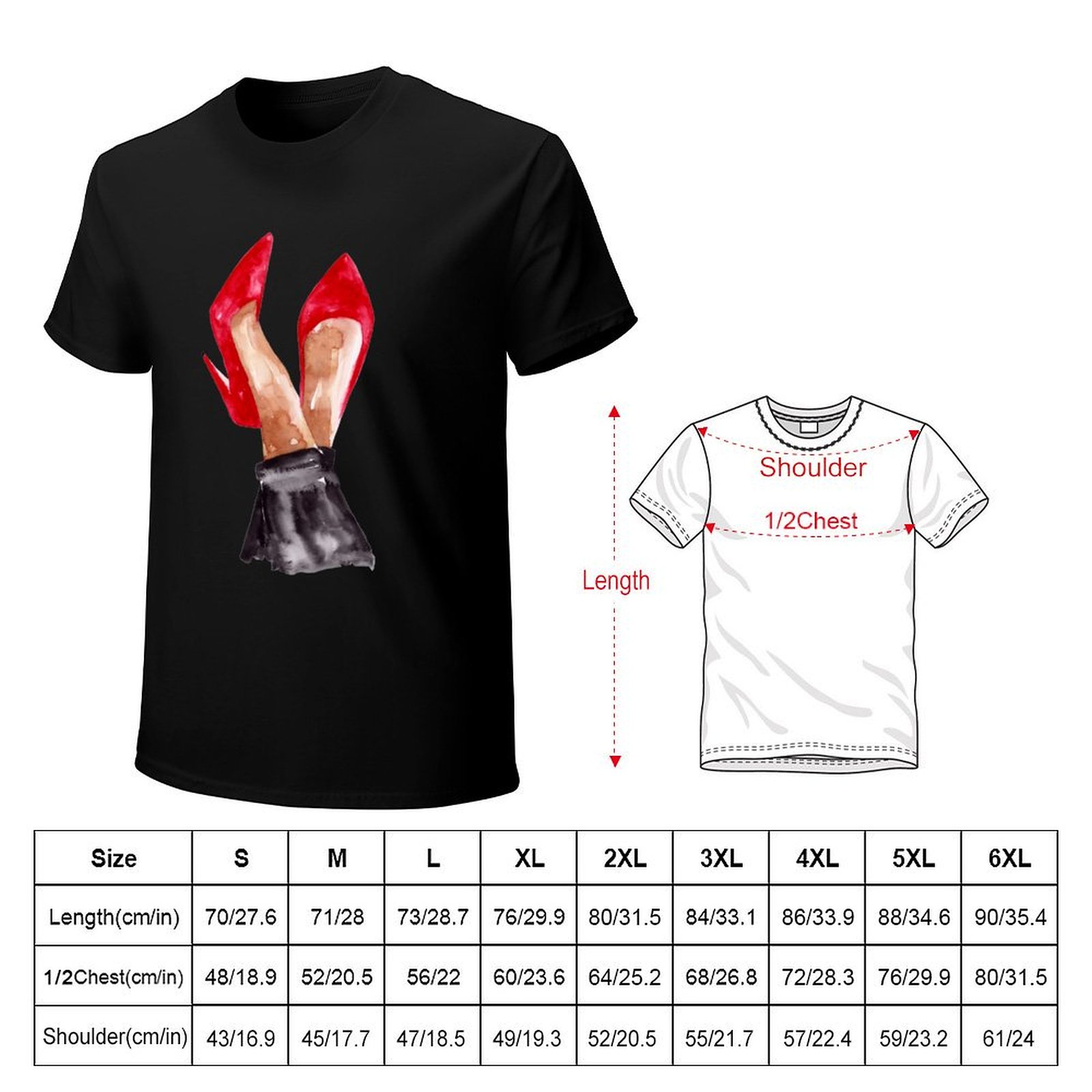 Red Stiletto Shoes Watercolor  - Men Shoes Illustration ulasan dan harga