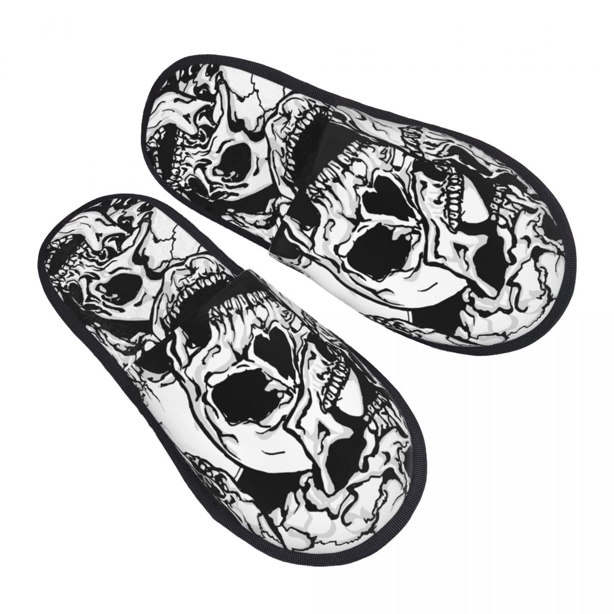 Indoor Black And White Skulls  - Men'S Shoes Black And White ulasan dan harga