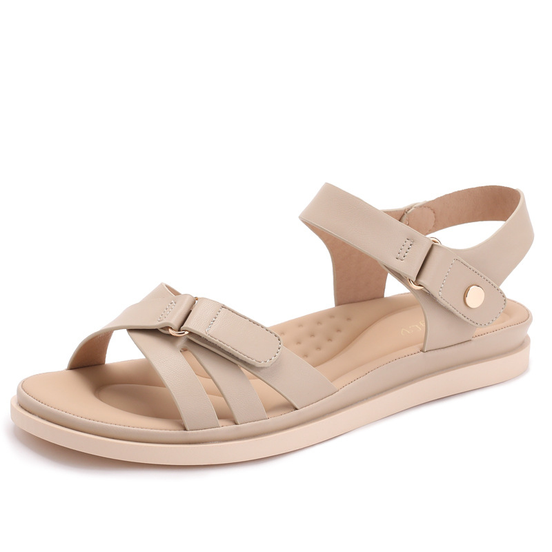 Flat-soled fashionable outdoor - Velcro Strap Sandal ulasan dan harga
