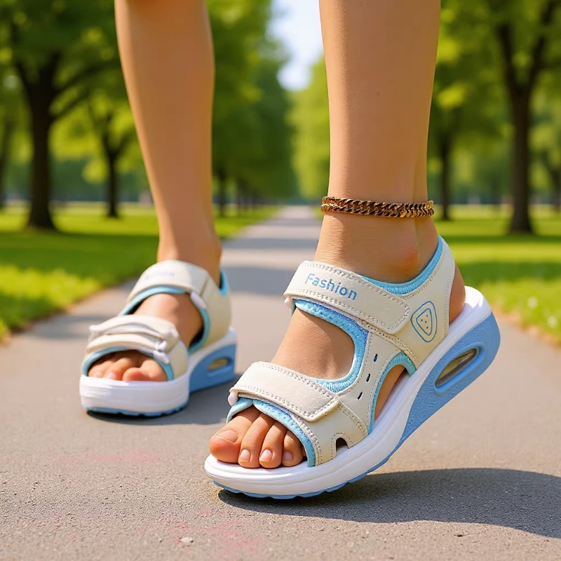 Women's Orthopedic Air Cushion - Velcro Strap Sandal ulasan dan harga