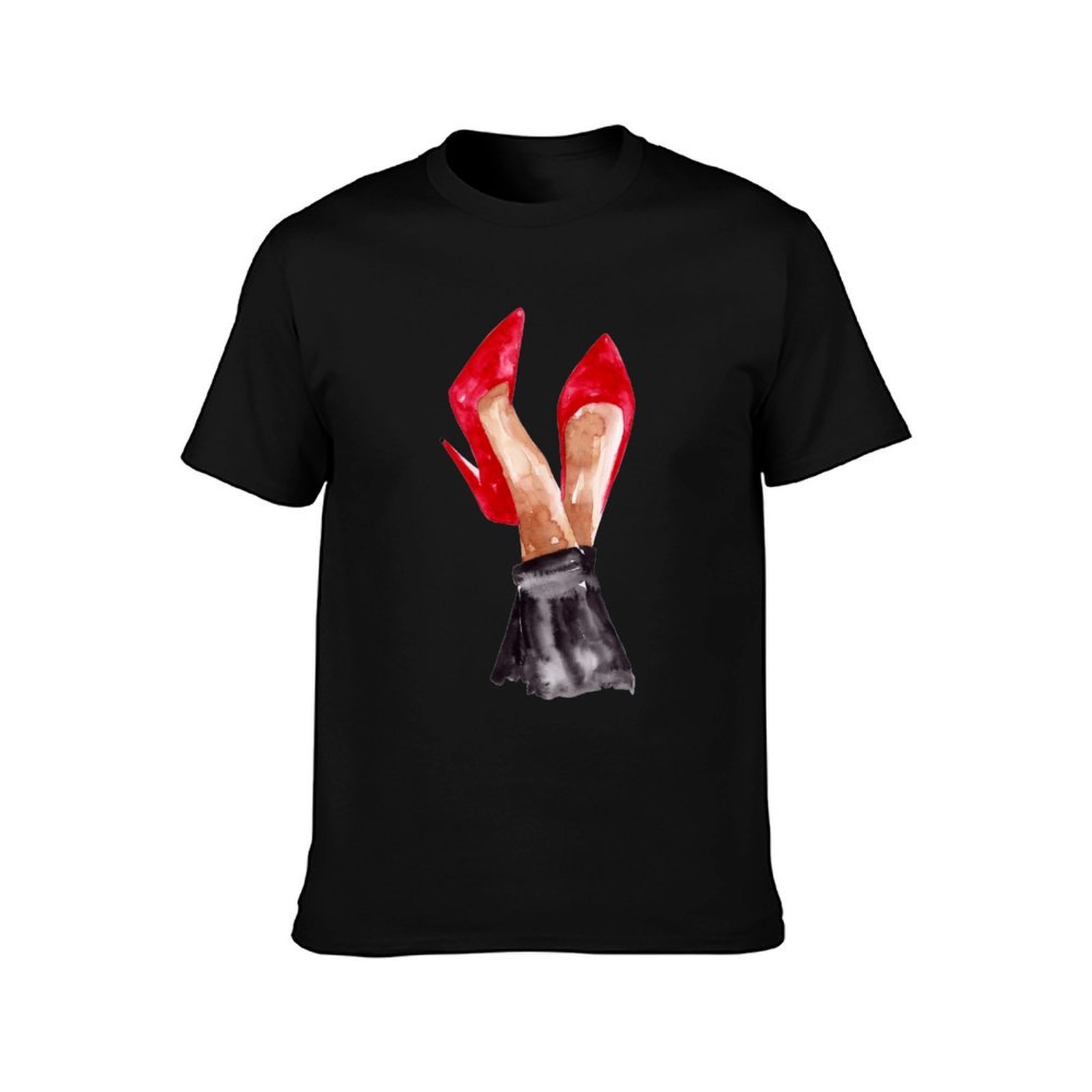 Red Stiletto Shoes Watercolor  - Men Shoes Illustration ulasan dan harga