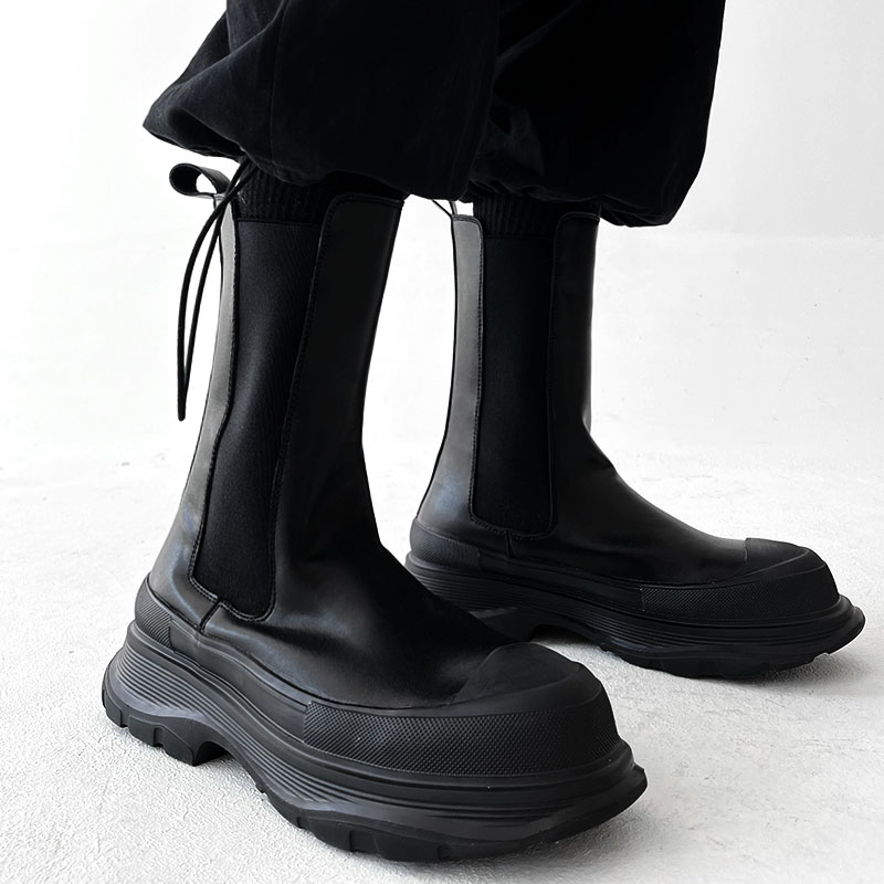 mens fashion punk stage high c - Men'S Shoes Black And White ulasan dan harga