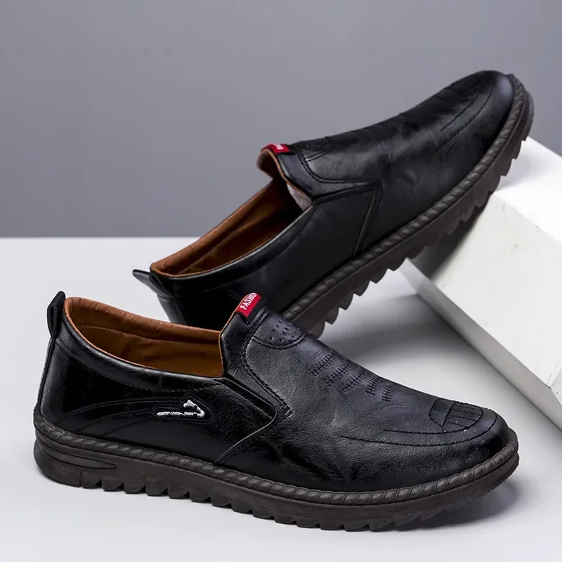 Men's Leather Shoes Casual Sho - Men'S Shoes Hey Dude ulasan dan harga