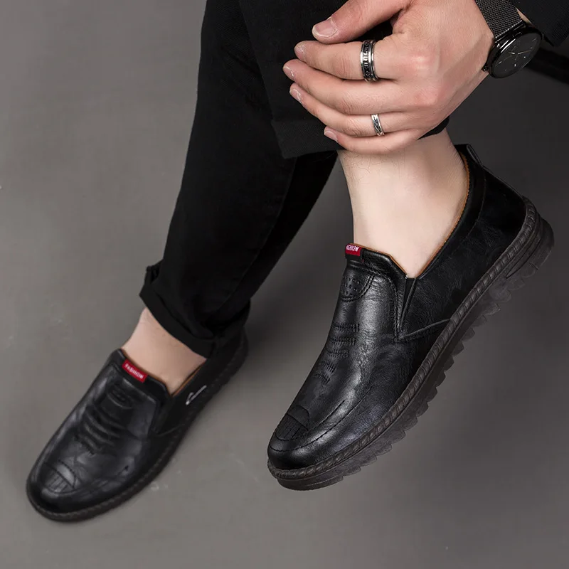 Men's Leather Shoes Casual Sho - Men'S Shoes Hey Dude ulasan dan harga