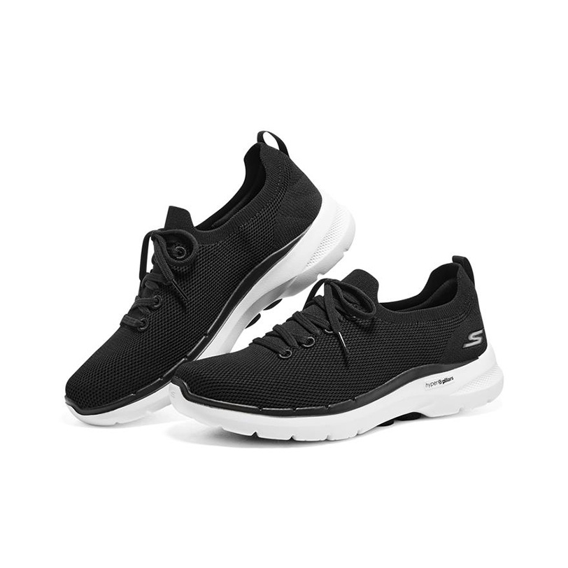 Skechers Go Walk 6 Walking Sho - Men'S Shoes Black And White ulasan dan harga