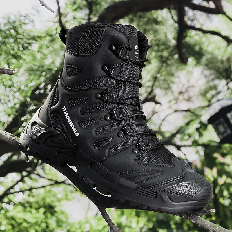 Men's Outdoor Hiking Tactical  - Men'S Shoes No Laces ulasan dan harga