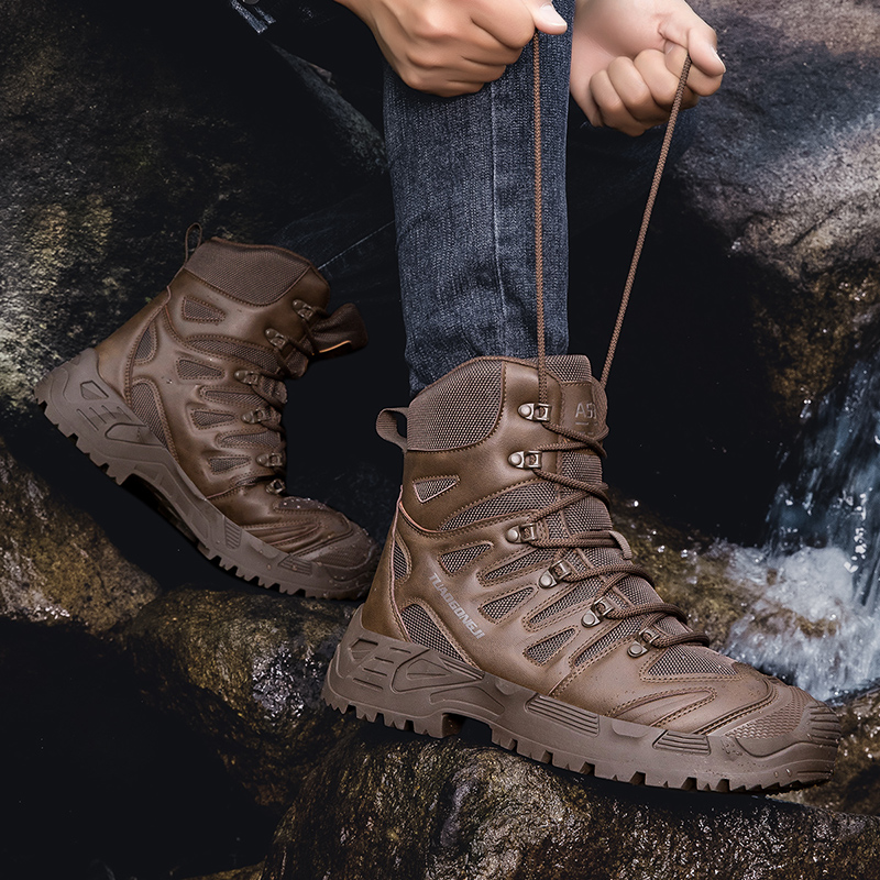 Men's Outdoor Hiking Tactical  - Men'S Shoes No Laces ulasan dan harga