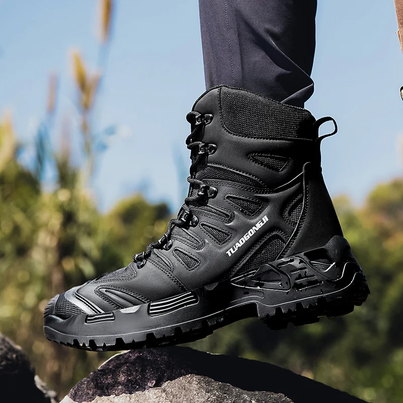 Men's Outdoor Hiking Tactical  - Men'S Shoes No Laces ulasan dan harga