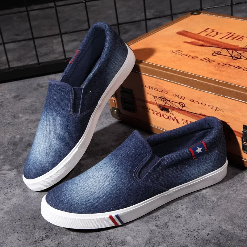 Denim Men's Canvas Shoes Slip- - Men Shoes Vans ulasan dan harga