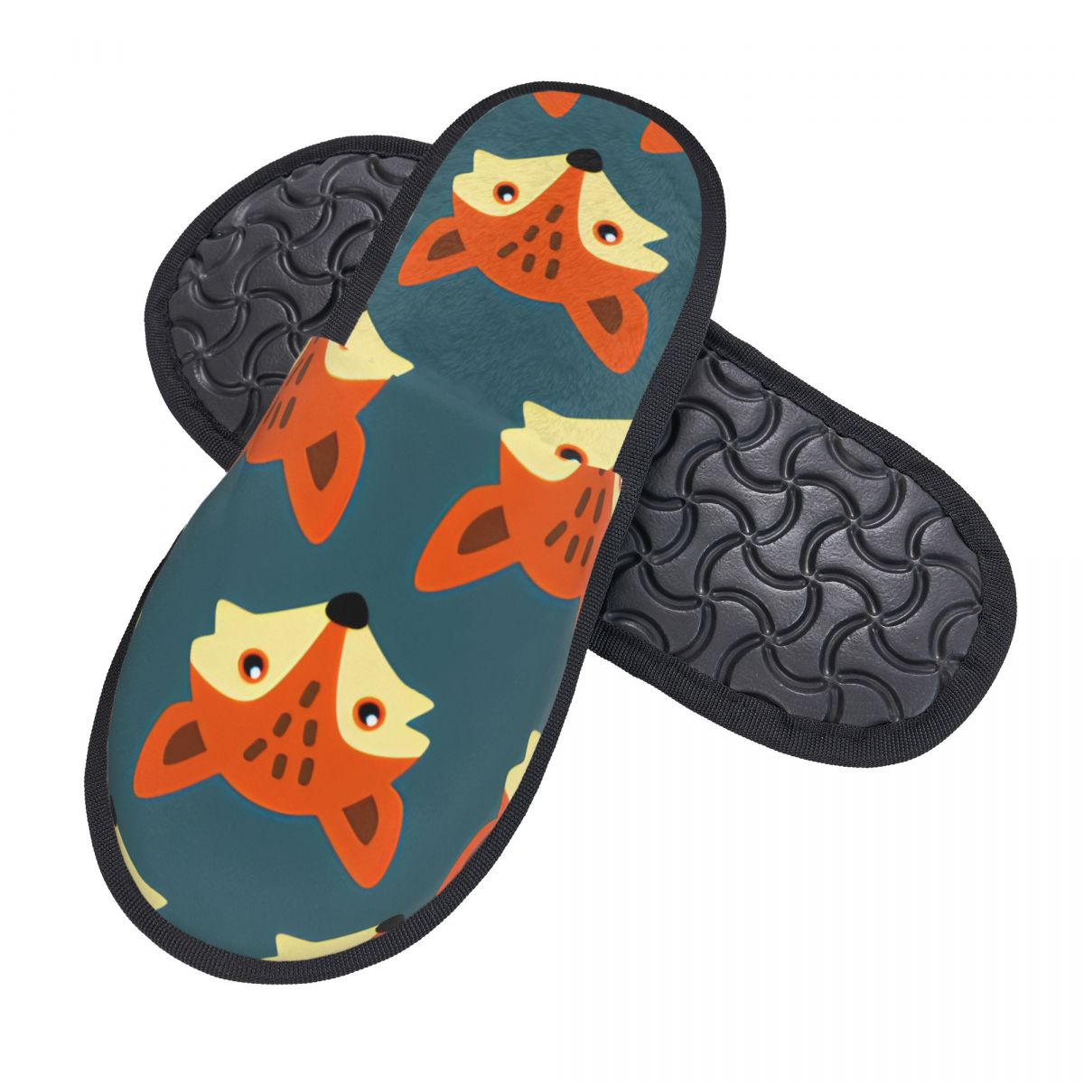Plush Indoor Slippers Watercol - Men Shoes Illustration ulasan dan harga