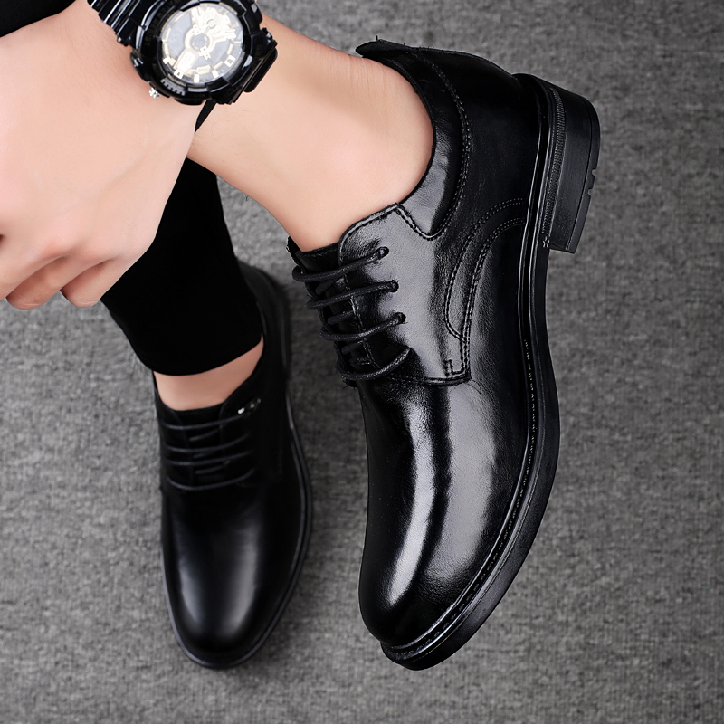 Leather Casual Elevator Shoes  - Men'S Shoes Business Casual ulasan dan harga