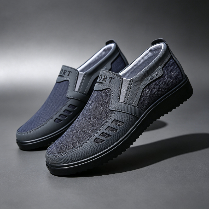 Men Slip‑On Canvas Loafers Bre - Men'S Shoes Business Casual ulasan dan harga